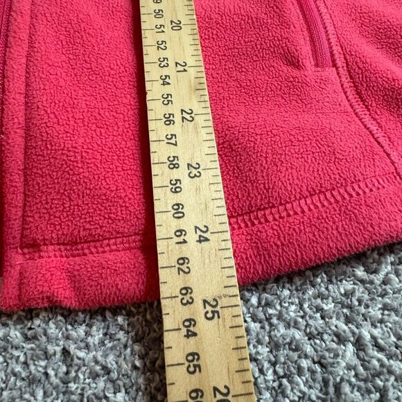 Vineyard Vines Vest Womens size large Coral Pink Fleece Full Zip Up pockets - Picture 7 of 12